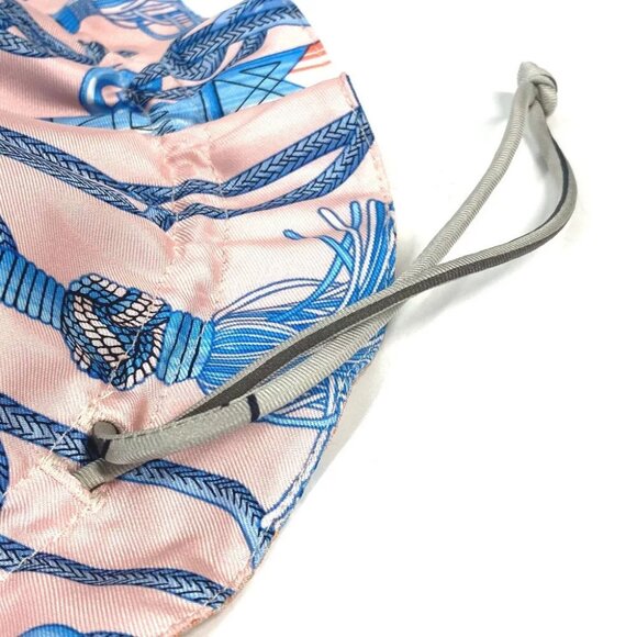 HERMES Drawstring pouch Petith Reversible coin pouch Pouch silk pink Unused - Picture 8 of 9